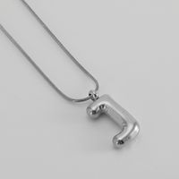 304 Stainless Steel Simple Style Polishing Letter Titanium Steel Pendant Necklace sku image 9