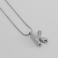 304 Stainless Steel Simple Style Polishing Letter Titanium Steel Pendant Necklace sku image 10