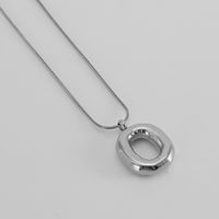 304 Stainless Steel Simple Style Polishing Letter Titanium Steel Pendant Necklace sku image 14