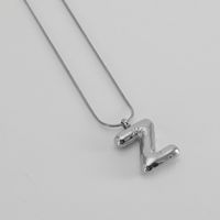 304 Stainless Steel Simple Style Polishing Letter Titanium Steel Pendant Necklace sku image 25