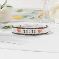 Ig Style Simple Style Number Heart Shape Beaded Glass Rope Handmade Unisex Drawstring Bracelets main image 5