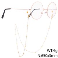 Elegant Simple Style Solid Color Titanium Steel Women's Glasses Chain sku image 1