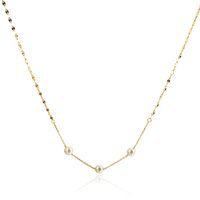 Elegant Simple Style Geometric Imitation Pearl Pearl None 18K Gold Plated Women's Necklace main image 7
