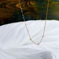 Elegant Simple Style Geometric Imitation Pearl Pearl None 18K Gold Plated Women's Necklace main image 5