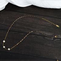 Elegant Simple Style Geometric Imitation Pearl Pearl None 18K Gold Plated Women's Necklace main image 6