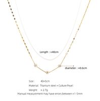 Elegant Simple Style Geometric Imitation Pearl Pearl None 18K Gold Plated Women's Necklace main image 2