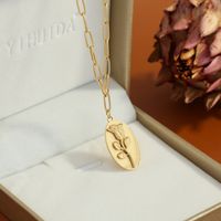 304 Stainless Steel 18K Gold Plated Elegant Plating Flowers Rose None Pendant Necklace main image 4