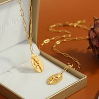 304 Stainless Steel 18K Gold Plated Elegant Plating Flowers Rose None Pendant Necklace main image 5