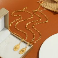 304 Stainless Steel 18K Gold Plated Elegant Plating Flowers Rose None Pendant Necklace main image 9