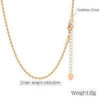 Stainless Steel Titanium Steel 18K Gold Plated Casual Simple Style Plating Solid Color Necklace sku image 1