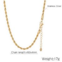 Stainless Steel Titanium Steel 18K Gold Plated Casual Simple Style Plating Solid Color Necklace sku image 10
