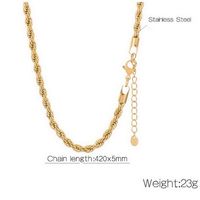 Stainless Steel Titanium Steel 18K Gold Plated Casual Simple Style Plating Solid Color Necklace sku image 16