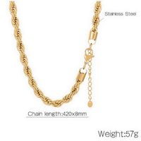 Stainless Steel Titanium Steel 18K Gold Plated Casual Simple Style Plating Solid Color Necklace sku image 25