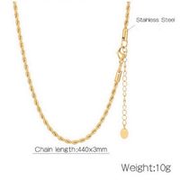 Stainless Steel Titanium Steel 18K Gold Plated Casual Simple Style Plating Solid Color Necklace sku image 3