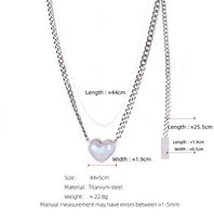 304 Stainless Steel Silver Plated Casual Plating Heart Shape Pendant Necklace main image 2