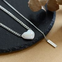 304 Stainless Steel Silver Plated Casual Plating Heart Shape Pendant Necklace main image 6