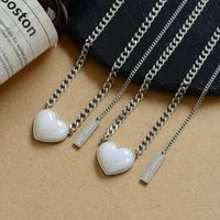 304 Stainless Steel Silver Plated Casual Plating Heart Shape Pendant Necklace main image 7