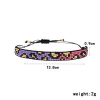 Hip-hop Geometric Heart Shape Leopard Glass Knitting Unisex Bracelets main image 2