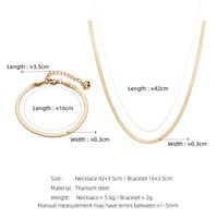 304 Stainless Steel 18K Gold Plated Vintage Style Plating Blade Solid Color Jewelry Set main image 2