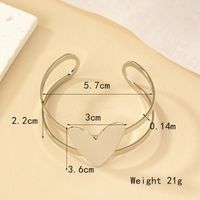 Lady Cool Style Korean Style Heart Shape Alloy Layered Plating White Gold Plated Women's Bangle main image 6