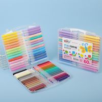 1 Set Solid Color School Plastic Preppy Style Marker Pen sku image 6