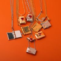 Copper Streetwear Plating Inlay Heart Shape Zircon Pendant Necklace main image 6
