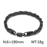 Classic Style Solid Color Titanium Steel Plating Chain 18K Gold Plated Men's Bracelets sku image 15