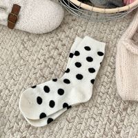 Women's Casual Simple Style Polka Dots Wool Jacquard Crew Socks A Pair sku image 6