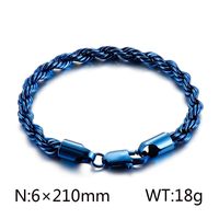 Classic Style Solid Color Titanium Steel Plating Chain 18K Gold Plated Men's Bracelets sku image 22