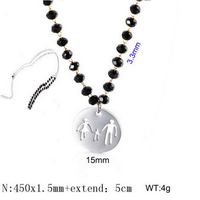 Wholesale Cartoon Style Cartoon Character Stainless Steel Titanium Steel Beaded Pendant Necklace sku image 7