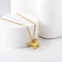 Stainless Steel 18K Gold Plated Simple Style Plating Butterfly main image 4