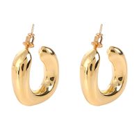 1 Pair Vintage Style Simple Style Water Droplets Solid Color Flower Plating Copper 18k Gold Plated Earrings sku image 6