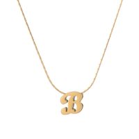 304 Stainless Steel 18K Gold Plated Simple Style Plating Letter None Pendant Necklace main image 6