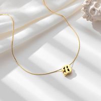 304 Stainless Steel 18K Gold Plated Simple Style Plating Letter None Pendant Necklace main image 4