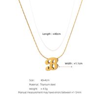 304 Stainless Steel 18K Gold Plated Simple Style Plating Letter None Pendant Necklace main image 2