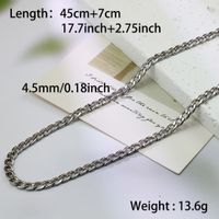 Hip-hop Retro Solid Color Stainless Steel Men's Necklace main image 2