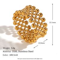 Simple Style Geometric Stainless Steel Plating 18k Gold Plated Rings main image 2