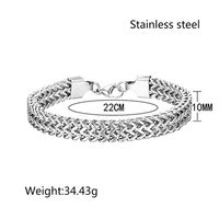 Hip-hop Retro Solid Color Stainless Steel Plating Chain Gold Plated Men's Bracelets main image 2