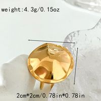 304 Stainless Steel 14K Gold Plated Casual Vintage Style Simple Style Plating Irregular Open Rings main image 2