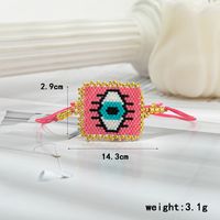 Ig-stil Teufels Auge Herzform Pfeil Glas Seil Stricken Frau Kordelzug Armbänder main image 2