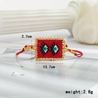 Simple Style Classic Style Devil's Eye Heart Shape Polyester Glass Knitting Women's Bracelets main image 3