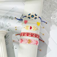 Cute Luxurious Heart Shape Glass Rope Handmade Women's Drawstring Bracelets main image 1