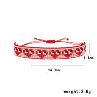 Cute Luxurious Heart Shape Glass Rope Handmade Women's Drawstring Bracelets main image 3