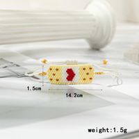 Cute Luxurious Heart Shape Glass Rope Handmade Women's Drawstring Bracelets main image 4