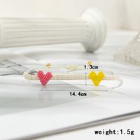Cute Luxurious Heart Shape Glass Rope Handmade Women's Drawstring Bracelets main image 6