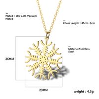 304 Stainless Steel 18K Gold Plated Simple Style Plating Solid Color Pendant Necklace main image 2