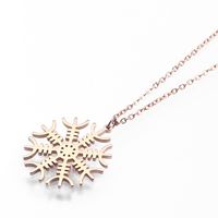 304 Stainless Steel 18K Gold Plated Simple Style Plating Solid Color Pendant Necklace sku image 1