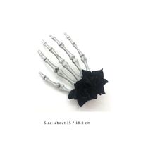 Frau Übertrieben Komisch Blume Schädel Hand Harz Handgemacht Haarklammer sku image 2