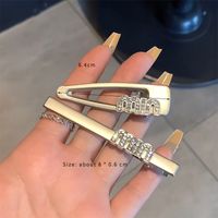 Elegant Simple Style Water Droplets Alloy Inlay Zircon Hair Clip sku image 4