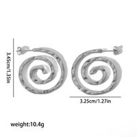 1 Pair Simple Style Commute Circle Lines Polishing Plating 304 Stainless Steel Ear Studs sku image 1